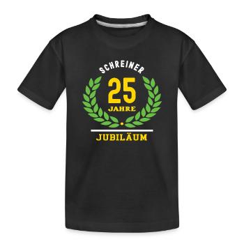 Schreiner Jubiläum 25 Jahre 25. Schreinerei Jubi - Kinder Premium Bio T-Shirt - Schwarz - Vorne
