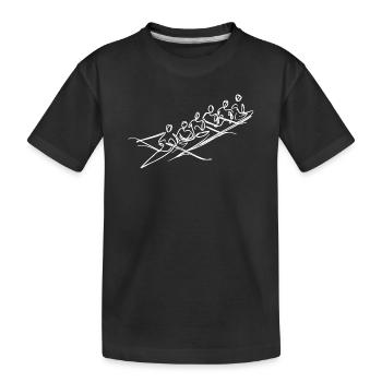 Esquisse de l’équipe d’aviron - T-shirt bio Premium Enfant - noir - Devant