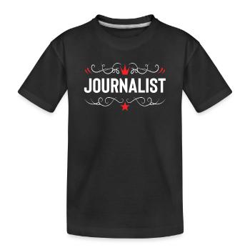 Journalist Beruf - Kinder Premium Bio T-Shirt - Schwarz - Vorne