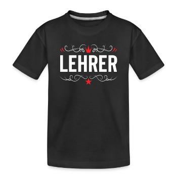 Lehrer Beruf - Kinder Premium Bio T-Shirt - Schwarz - Vorne