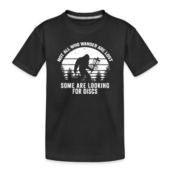 Sasquatch Chasseur de Disques - T-shirt bio Premium Enfant - noir - Devant