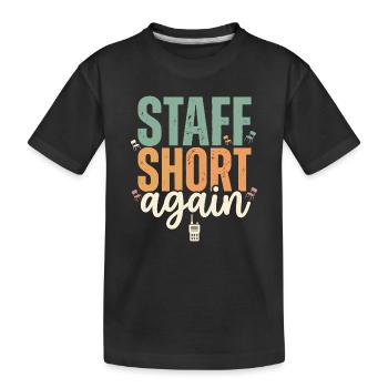 Leiter Der Kindertagesstätte, Leiter Der Vorschule - Kinder Premium Bio T-Shirt - Schwarz - Vorne