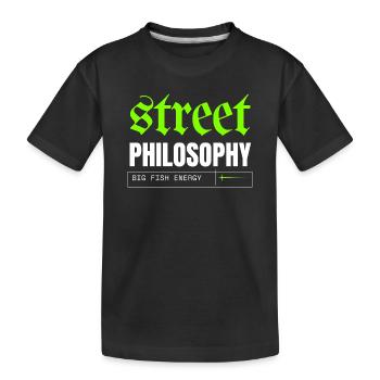 Philosophie Urbaine et Énergie Poisson - T-shirt bio Premium Enfant - noir - Devant