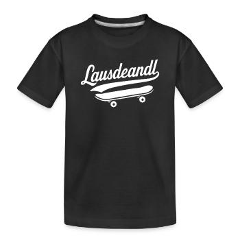 Lausdeandl - Kinder Premium Bio T-Shirt - Schwarz - Vorne