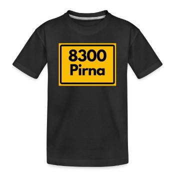 ALTE POSTLEITZAHL PLZ  8300 PIRNA PLZ SACHSEN - Kinder Premium Bio T-Shirt - Schwarz - Vorne