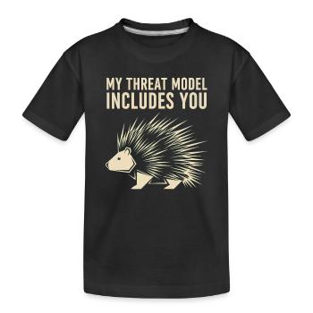 Mon modèle de menace t’inclut – Porc-épic - T-shirt bio Premium Enfant - noir - Devant