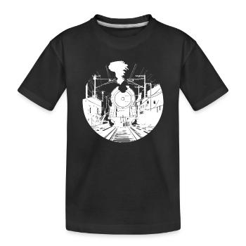 Croquis ferroviaire - T-shirt bio Premium Enfant - noir - Devant