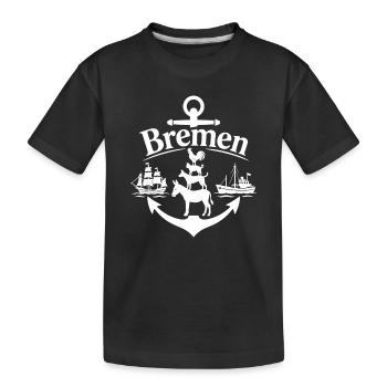 Bremen - Kinder Premium Bio T-Shirt - Schwarz - Vorne