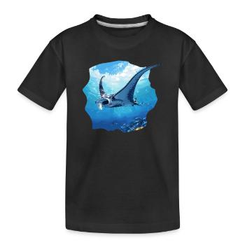Raies Manta Raies - T-shirt bio Premium Enfant - noir - Devant