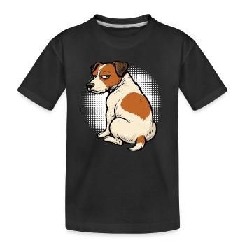Jack Russel terrier Jack russel owner Jacky - Kids' Premium Organic T-Shirt - black - Front