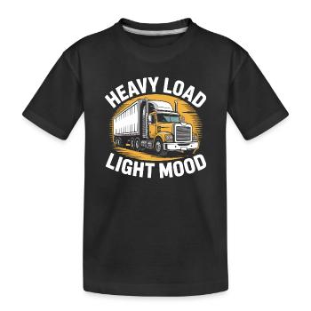 Berufskraftfahrer Truck Fahrer Lastwagen Geschenk - Kinder Premium Bio T-Shirt - Schwarz - Vorne