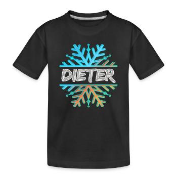 Prénom Dieter - T-shirt bio Premium Enfant - noir - Devant