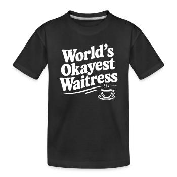 La serveuse la plus correcte du monde - T-shirt bio Premium Enfant - noir - Devant