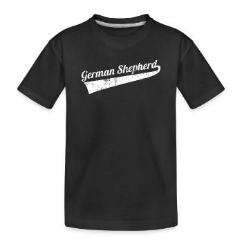 German Shepherd - Kinder Premium Bio T-Shirt - Schwarz - Vorne