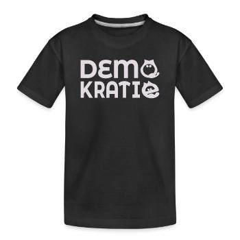 Démocratie des chats - T-shirt bio Premium Enfant - noir - Devant