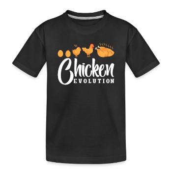 Chicken Whisperer Chicken Chicken Keeper Chickens - Kids' Premium Organic T-Shirt - black - Front