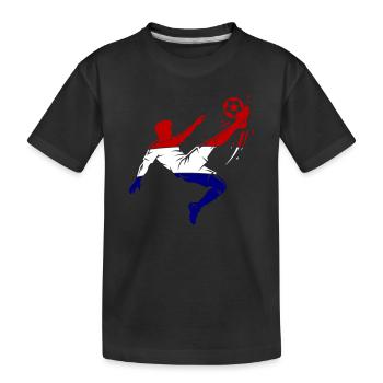 Retournée en pied Football néerlandais - T-shirt bio Premium Enfant - noir - Devant
