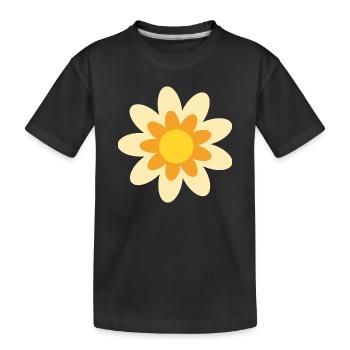 70er Jahre Blume Muster Hippie Geschenk - Kinder Premium Bio T-Shirt - Schwarz - Vorne