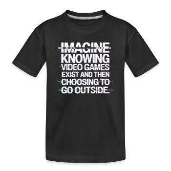 Imaginez que les jeux vidéo existent PC Gamer Gaming Zocker - T-shirt bio Premium Enfant - noir - Devant