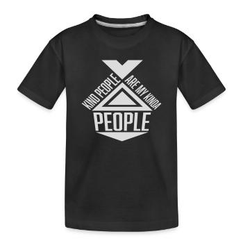 Les gens gentils sont mon genre de gentillesse - T-shirt bio Premium Enfant - noir - Devant