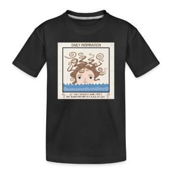 Mer de Tranquillité et de Pensées - T-shirt bio Premium Enfant - noir - Devant