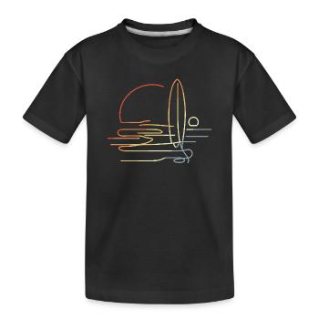 Look vintage surf - T-shirt bio Premium Enfant - noir - Devant