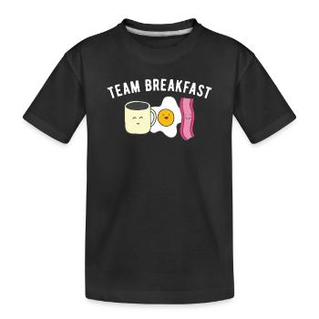 Équipe du petit-déjeuner - T-shirt bio Premium Enfant - noir - Devant