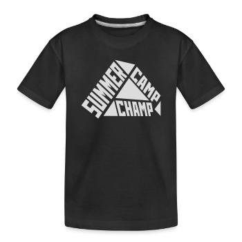 Summer Camp Champ Lustig Kinder Outdoor Abenteuer - Kinder Premium Bio T-Shirt - Schwarz - Vorne