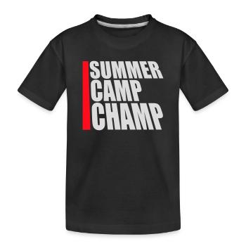 Summer Camp Champ Lustig Kinder Outdoor Abenteuer - Kinder Premium Bio T-Shirt - Schwarz - Vorne