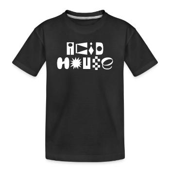 Conception du logo Acid House Fancy Typography - T-shirt bio Premium Enfant - noir - Devant