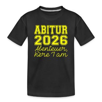 ABITUR 2026  - Kinder Premium Bio T-Shirt - Schwarz - Vorne
