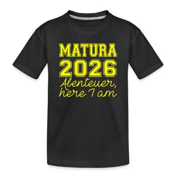 Matura 2026 Spruch - Kinder Premium Bio T-Shirt - Schwarz - Vorne