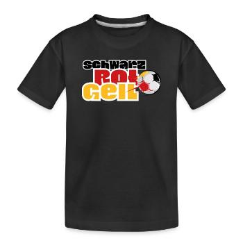 Motif du football pour la Coupe du Monde - T-shirt bio Premium Enfant - noir - Devant