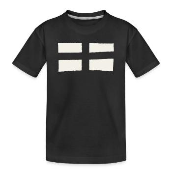 Drapeau anglais - Fond rouge - T-shirt bio Premium Enfant - noir - Devant