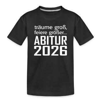 ABI - Kinder Premium Bio T-Shirt - Schwarz - Vorne