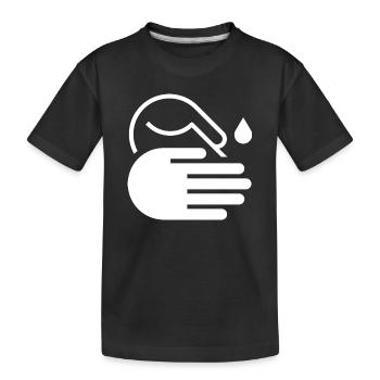 Icône Laver les Mains - T-shirt bio Premium Enfant - noir - Devant