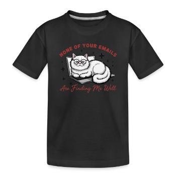Hangover on the laptop: No mails - Kids' Premium Organic T-Shirt - black - Front