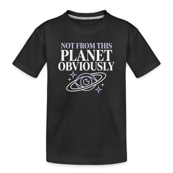 Extra-Céleste Extra-Extraterrestre Glam Pas de celui-ci - T-shirt bio Premium Enfant - noir - Devant