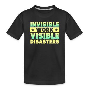 Don de théâtre invisible pour le théâtre musical - T-shirt bio Premium Enfant - noir - Devant