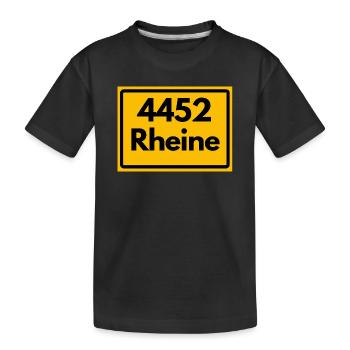 ALTE POSTLEITZAHL 4452 PLZ 48431 RHEINE NRW - Kinder Premium Bio T-Shirt - Schwarz - Vorne