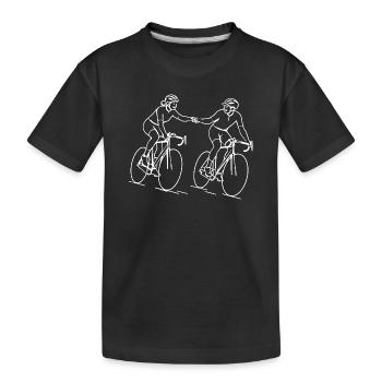 Vélo de gravier - T-shirt bio Premium Enfant - noir - Devant