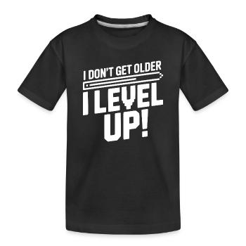 Ich werde nicht älter, ich steige auf! - Kinder Premium Bio T-Shirt - Schwarz - Vorne