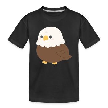 Weißkopfseeadler - Kinder Premium Bio T-Shirt - Schwarz - Vorne