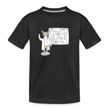 Le Lama, en tant que scientifique, explique les connexions - T-shirt bio Premium Enfant - noir - Devant