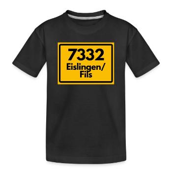 ANCIEN CODE POSTAL 7332 ZIP 73054 EISLINGEN FILS - T-shirt bio Premium Enfant - noir - Devant