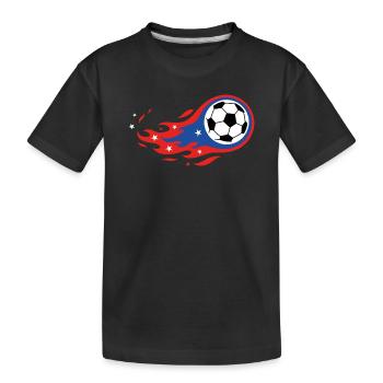 Football Soccer USA Fireball Comet Fan Shirt - Kids' Premium Organic T-Shirt - black - Front