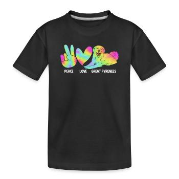 Chien des Pyrénées - T-shirt bio Premium Enfant - noir - Devant