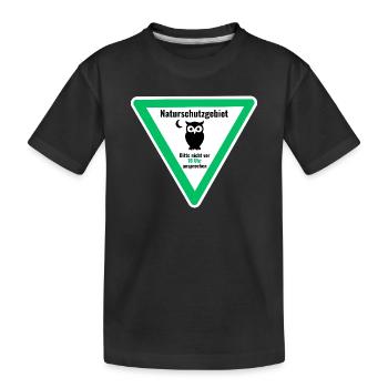 Nachteule Bitte nicht vor 10 Uhr ansprechen - Kinder Premium Bio T-Shirt - Schwarz - Vorne