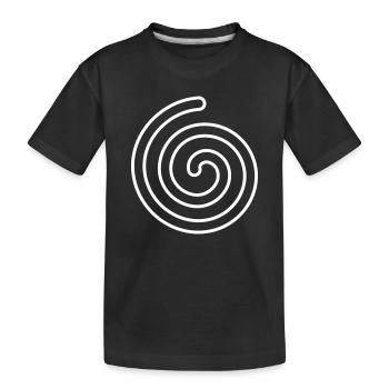 Spirale – Symbol für Leichtigkeit & Entwicklung - Kinder Premium Bio T-Shirt - Schwarz - Vorne