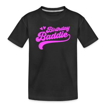 Méchant d’anniversaire - T-shirt bio Premium Enfant - noir - Devant
